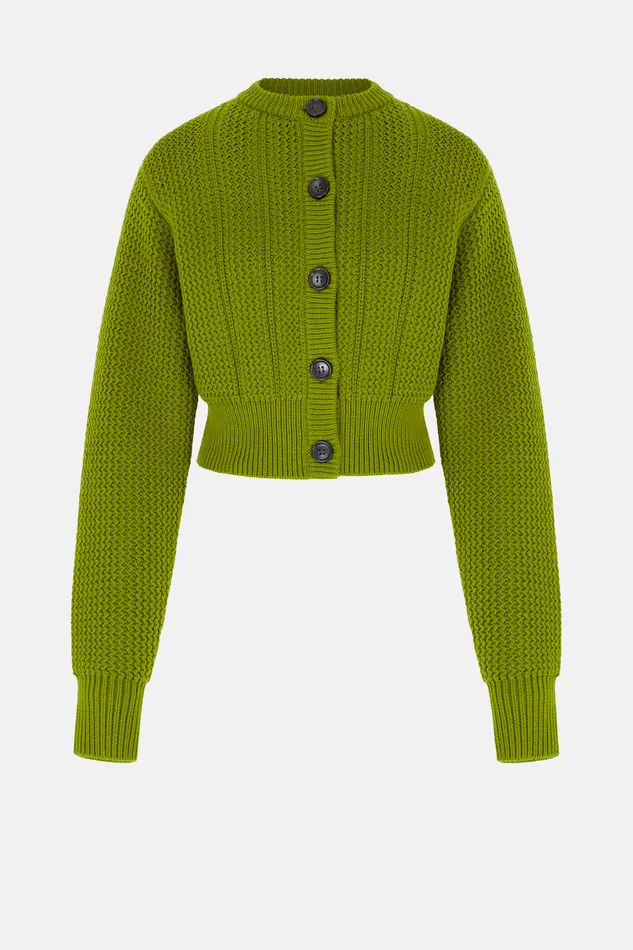Albert Knit In Green Cashfeel Women Knitwear Emilia Wickstead