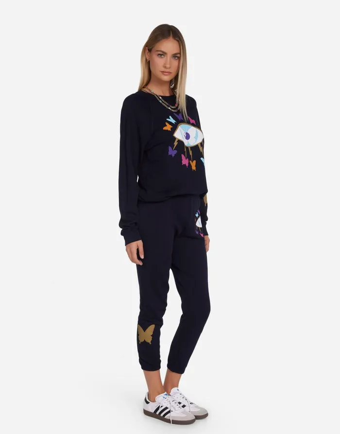 Anela Butterfly Eye Navy Women039s Lauren Moshi Long Sleeve