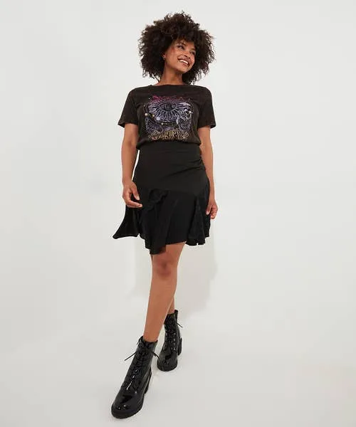 Apparel Fun and Flirty Cutabout Skirt Black Skirts Joebrowns