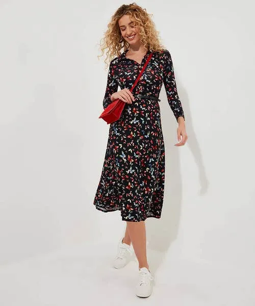 Apparel Joebrowns Beautiful Butterfly Jersey Dress Black Dresses