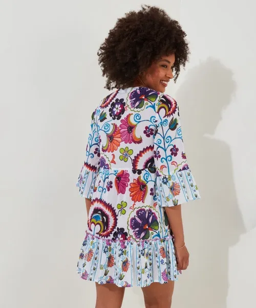 Apparel Joebrowns Bold And Beautiful Beaded Tunic Multi Tops Tunics and Blouses