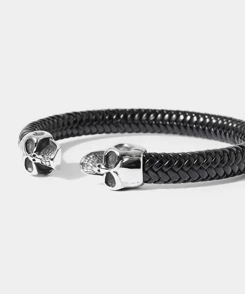 Apparel Joebrowns Ivar Double Skull Bracelet Black Accessories and Jewellery