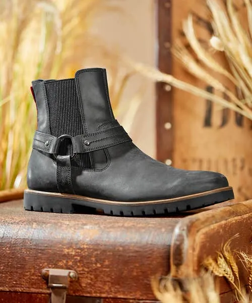 Apparel Shoes Boots and Trainers Joebrowns Eagle Pass Oiled Biker Boots Black