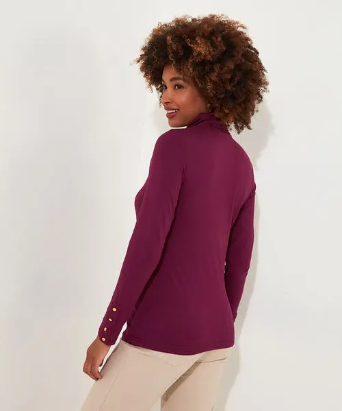 Apparel Tops Tunics and Blouses Joebrowns Jersey Roll Neck Top Berry Apparel Tops Tunics and Blouses Joebrowns Jersey Roll Neck Top Berry