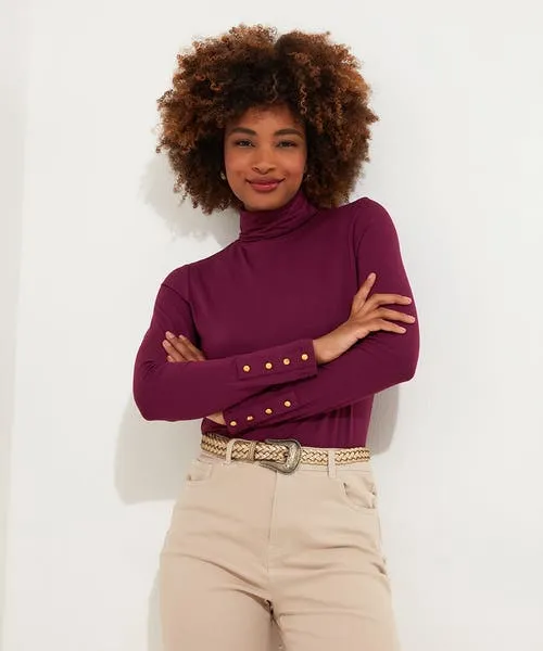 Apparel Tops Tunics and Blouses Joebrowns Jersey Roll Neck Top Berry Apparel Tops Tunics and Blouses Joebrowns Jersey Roll Neck Top Berry