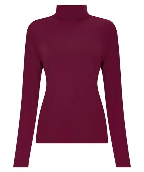 Apparel Tops Tunics and Blouses Joebrowns Jersey Roll Neck Top Berry Apparel Tops Tunics and Blouses Joebrowns Jersey Roll Neck Top Berry