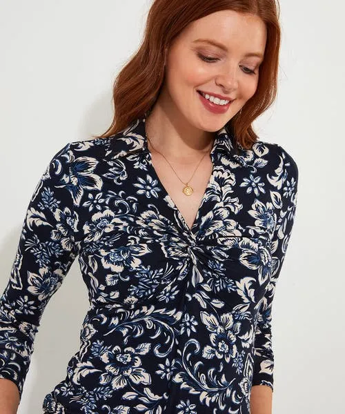 Apparel Tops Tunics and Blouses Joebrowns Patsy Jersey Twist Front Top Navy Apparel Tops Tunics and Blouses Joebrowns Patsy Jersey Twist Front Top Navy