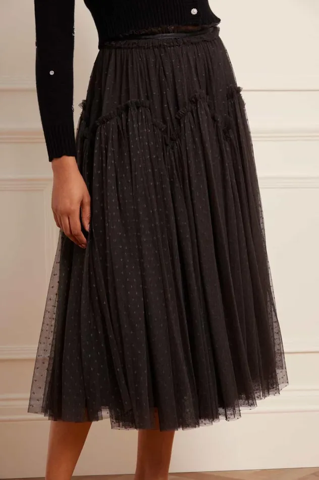 Arabesque Midaxi Skirt Black Women Needle and Thread Skirts