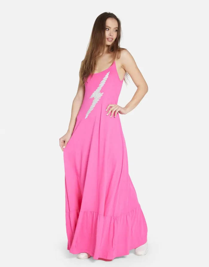 Beatrix Scribble Lightning Bright Pink Women039s Lauren Moshi Dresses