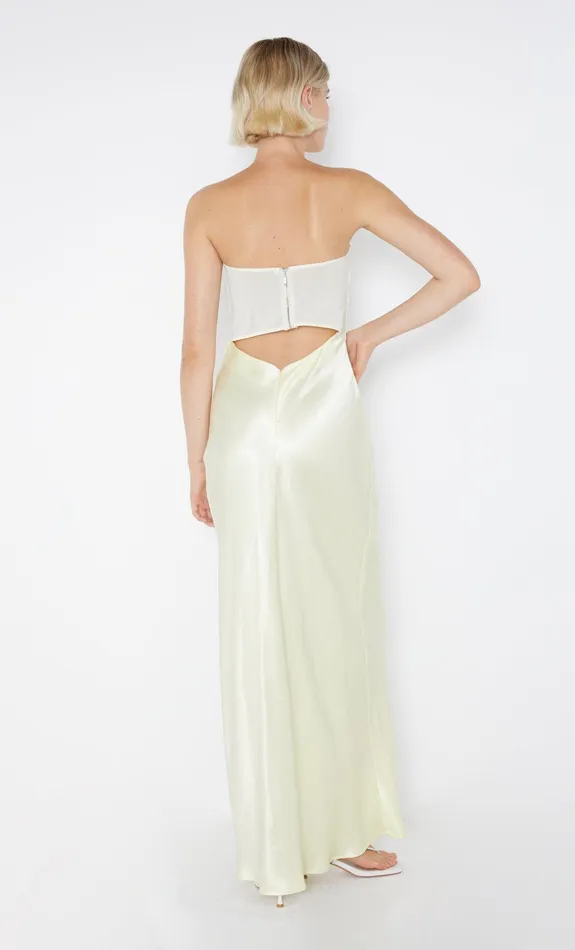 Bec Bridge Bridesmaid Dresses Women HALLE STRAPLESS DRESS 8211 ICE YELLOW