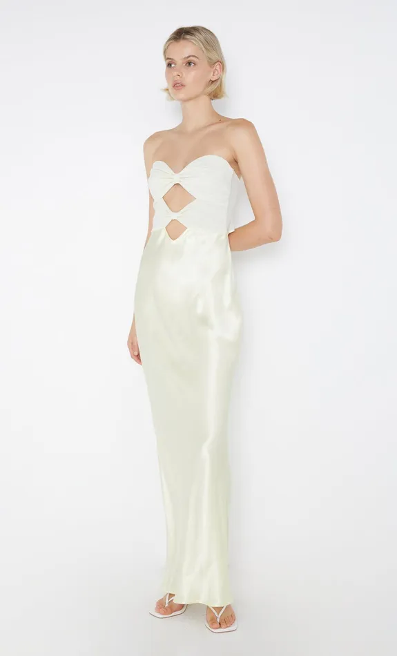 Bec Bridge Bridesmaid Dresses Women HALLE STRAPLESS DRESS 8211 ICE YELLOW