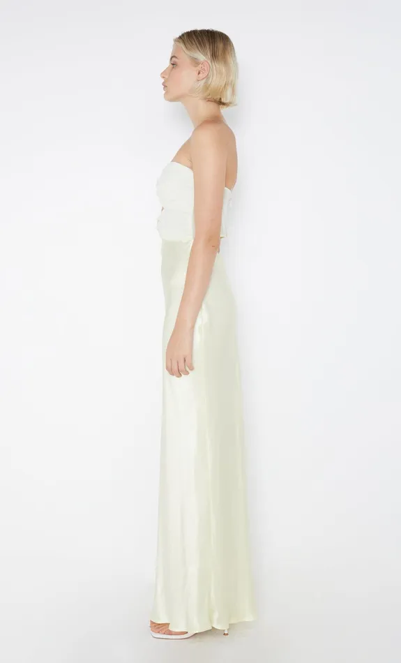 Bec Bridge Bridesmaid Dresses Women HALLE STRAPLESS DRESS 8211 ICE YELLOW