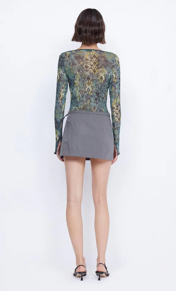 Bec Bridge Long Sleeve Women FLEUR DE LIS LONG SLEEVE TOP 8211 NOUVEAU BLEUE