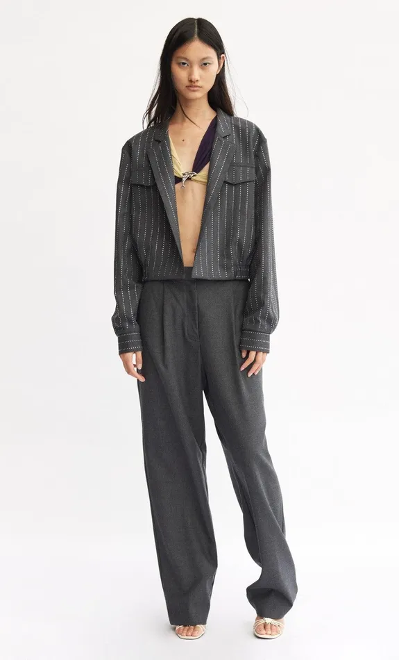 Bec Bridge Long Sleeve Women INTERSTELLAR BOMBER 8211 CHARCOALSILVER