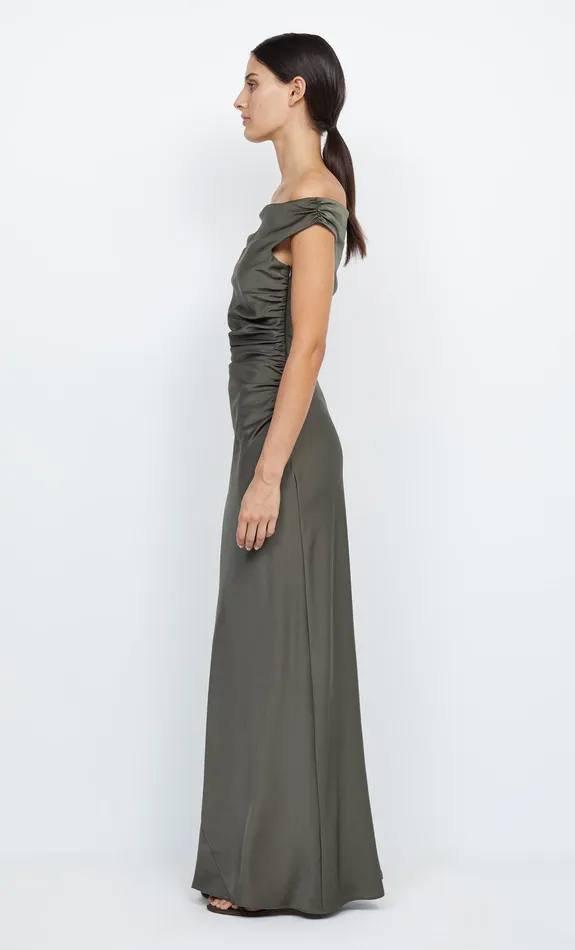 Bec Bridge Maxi Dresses Women ETERNITY OFF SHOULDER MAXI 8211 DARK WILLOW