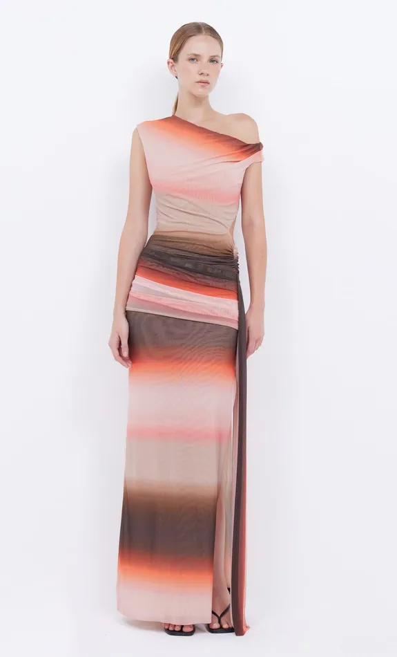 Bec Bridge Maxi Dresses Women LOUNA ASYM DRESS 8211 CHOCPINK OMBRE
