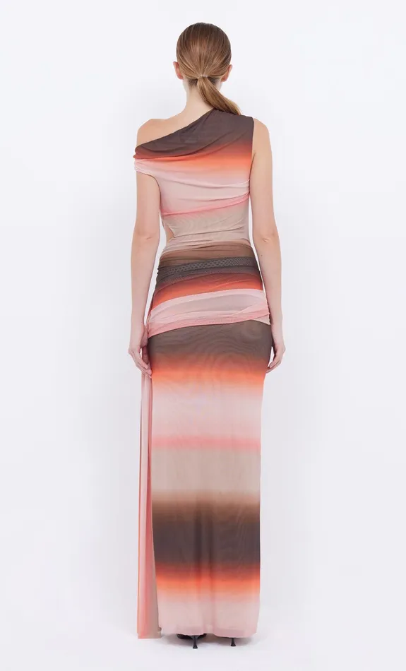 Bec Bridge Maxi Dresses Women LOUNA ASYM DRESS 8211 CHOCPINK OMBRE