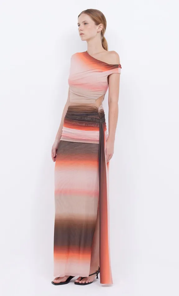 Bec Bridge Maxi Dresses Women LOUNA ASYM DRESS 8211 CHOCPINK OMBRE