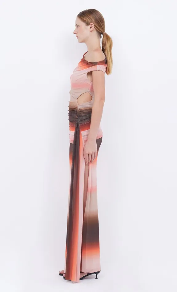 Bec Bridge Maxi Dresses Women LOUNA ASYM DRESS 8211 CHOCPINK OMBRE