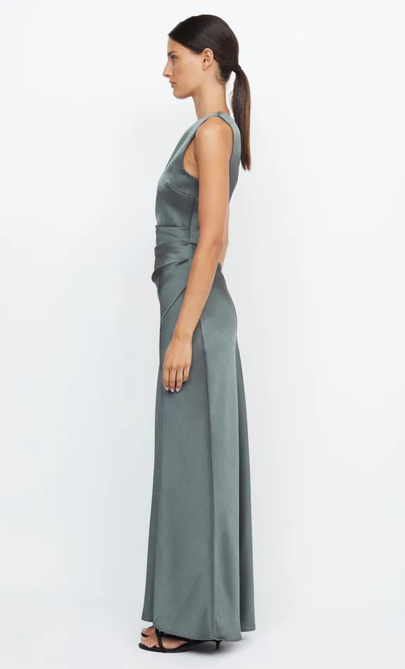 Bec Bridge Maxi Dresses Women THE DREAMER ASYM DRESS 8211 DARK WILLOW