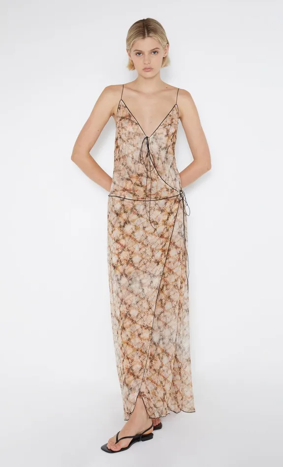 Bec Bridge Prom Dresses Women CIEL WRAP MAXI DRESS 8211 GEO SHIBORI