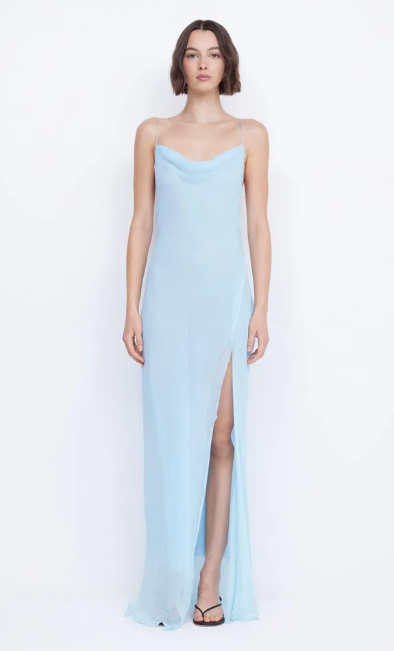 Bec Bridge Prom Dresses Women ELZETTE SPLIT MAXI DRESS 8211 DOLPHIN BLUE