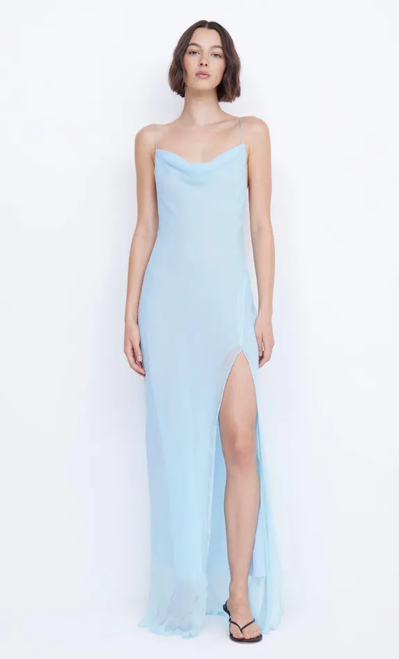 Bec Bridge Prom Dresses Women ELZETTE SPLIT MAXI DRESS 8211 DOLPHIN BLUE