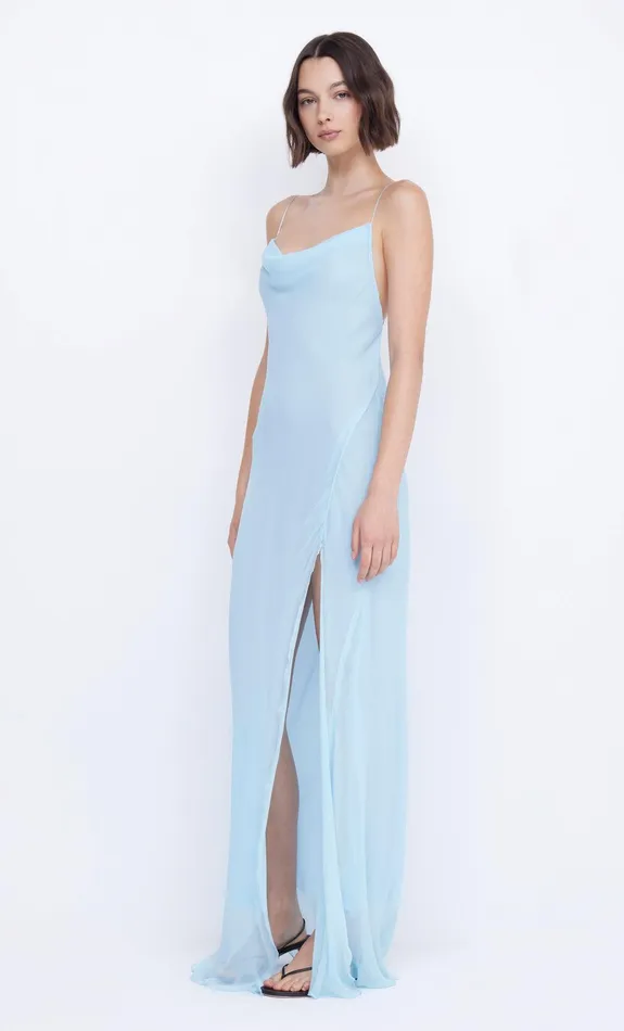Bec Bridge Prom Dresses Women ELZETTE SPLIT MAXI DRESS 8211 DOLPHIN BLUE