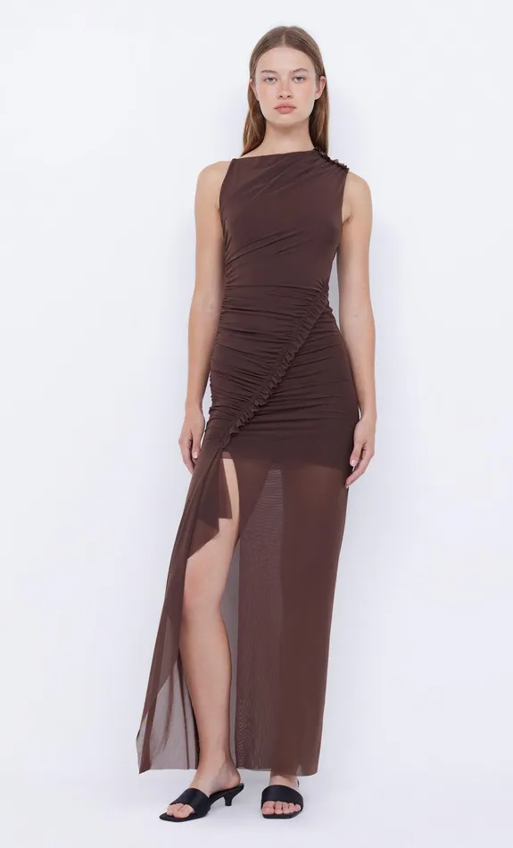 Bec Bridge Prom Dresses Women JULIEN ASYM MAXI DRESS 8211 CHOC