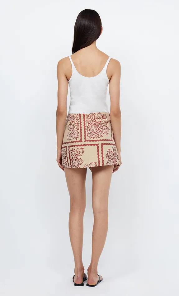 Bec Bridge Skirts Women PALM BLISS WRAP MINI SKIRT 8211 SAHARA JACQUARD