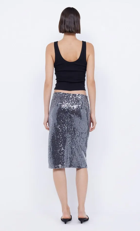 Bec Bridge Skirts Women VENUS SEQUIN MIDI SKIRT 8211 BLACK