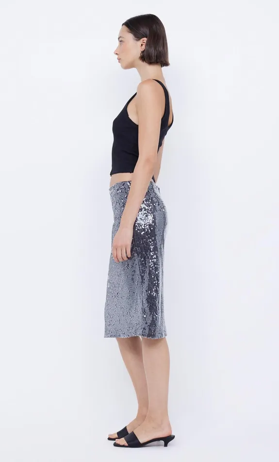 Bec Bridge Skirts Women VENUS SEQUIN MIDI SKIRT 8211 BLACK