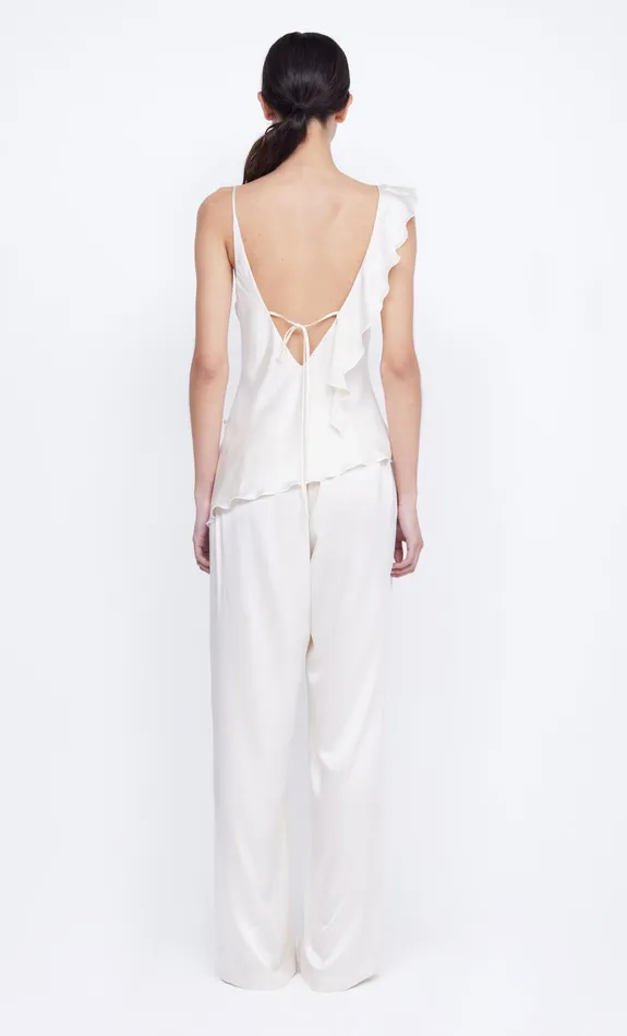 Bec Bridge Sleeveless Women CHANTILLY SILK FRILL CAMI 8211 IVORY