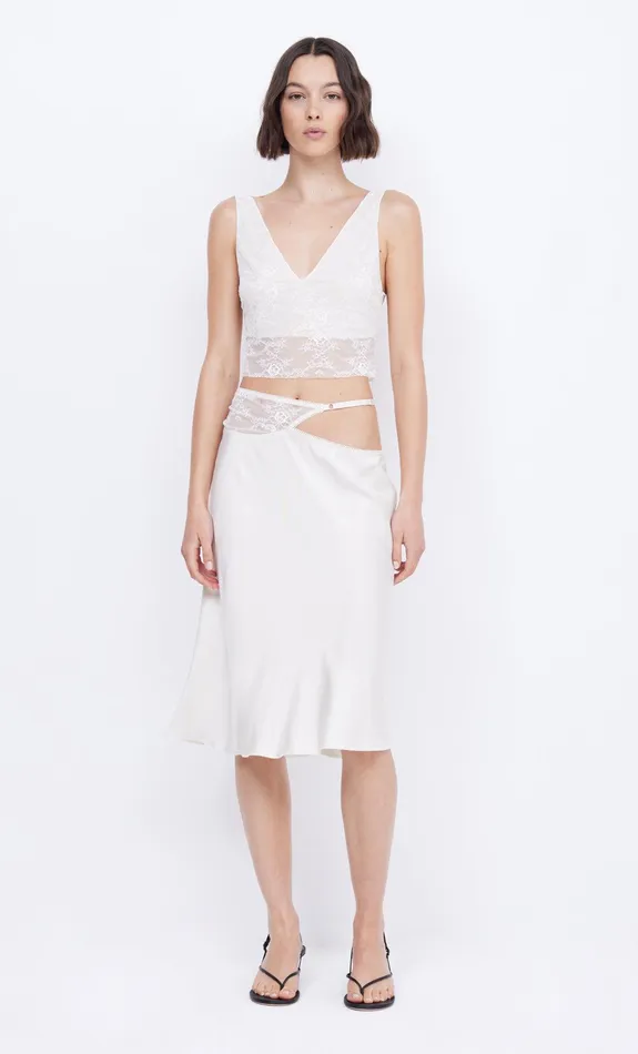 Bec Bridge Sleeveless Women SANTAL CROPPED TOP 8211 IVORY