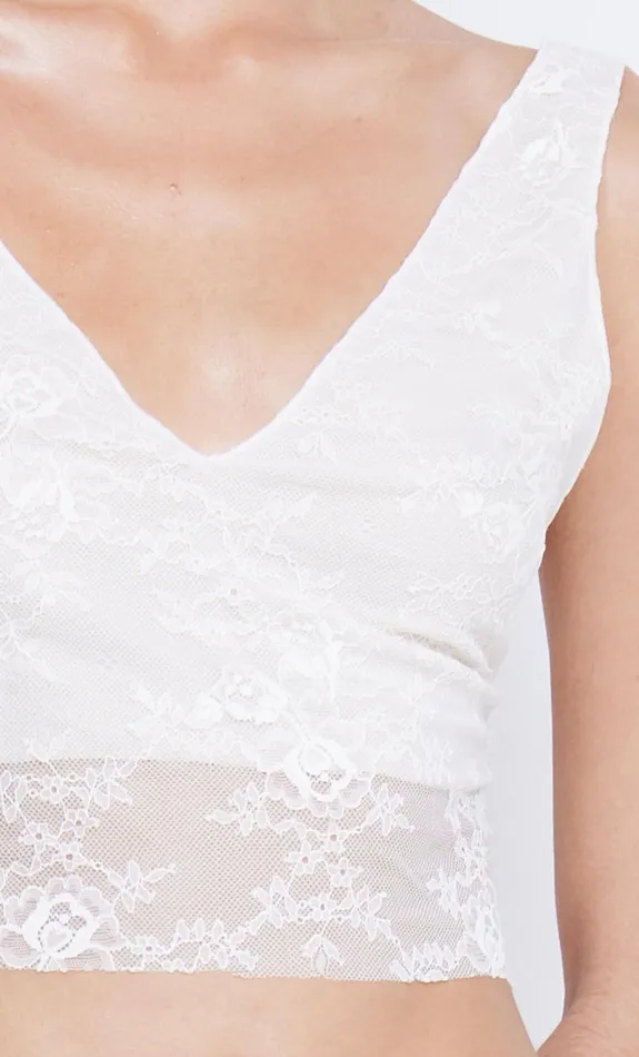 Bec Bridge Sleeveless Women SANTAL CROPPED TOP 8211 IVORY