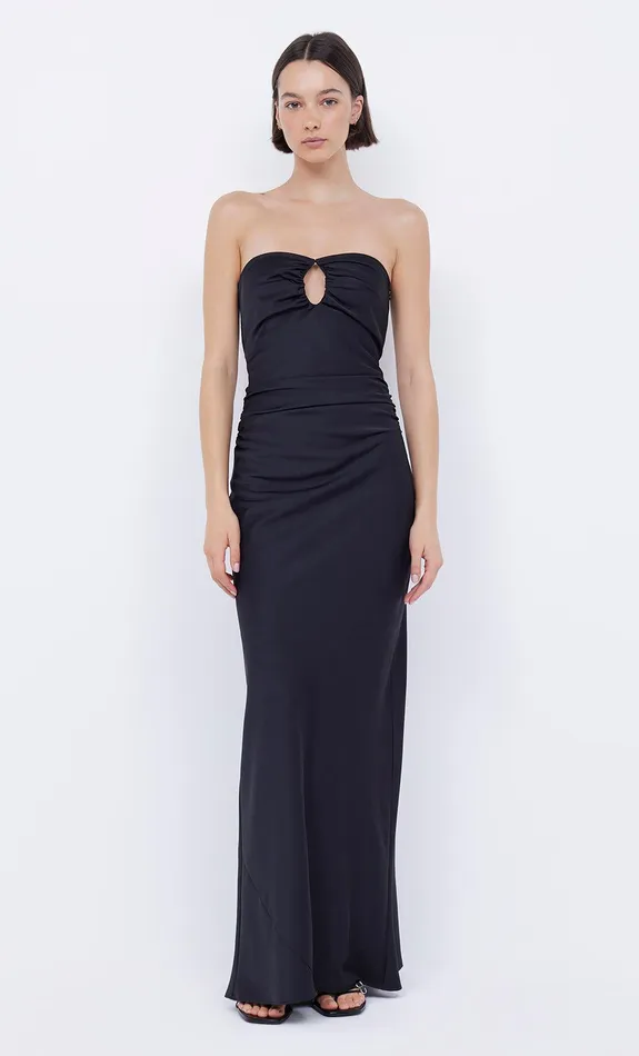 Bec Bridge Wedding Guest Women EMILIA STRAPLESS DRESS 8211 BLACK