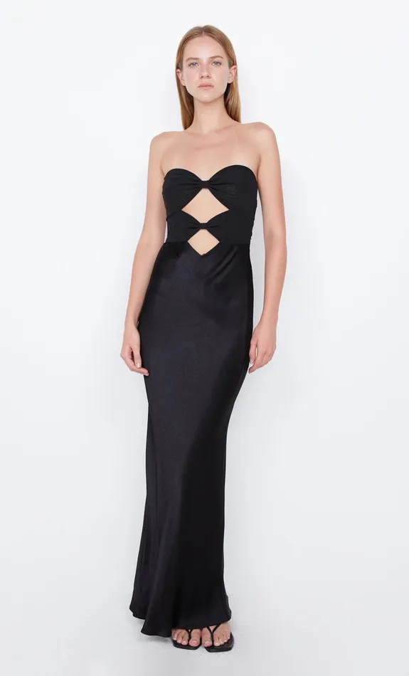 Bec Bridge Wedding Guest Women HALLE STRAPLESS DRESS 8211 BLACK