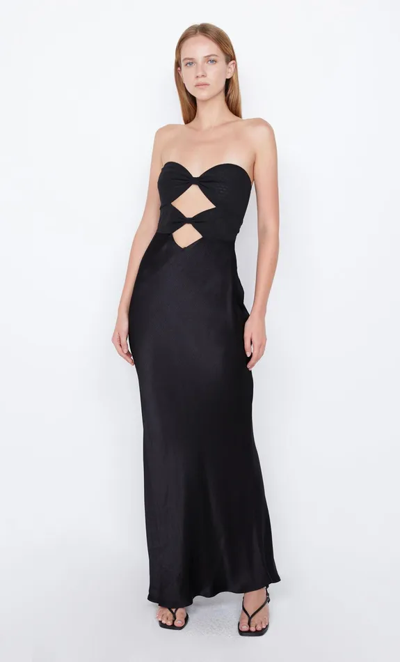 Bec Bridge Wedding Guest Women HALLE STRAPLESS DRESS 8211 BLACK