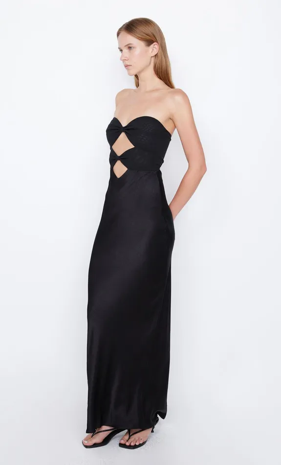 Bec Bridge Wedding Guest Women HALLE STRAPLESS DRESS 8211 BLACK