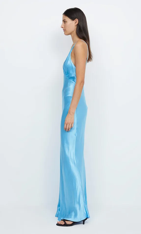 Bec Bridge Wedding Guest Women LORELAI V MAXI DRESS 8211 TOPAZ BLUE