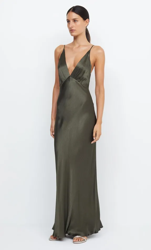 Bec Bridge Wedding Guest Women MOON DANCE V MAXI DRESS 8211 DARK WILLOW