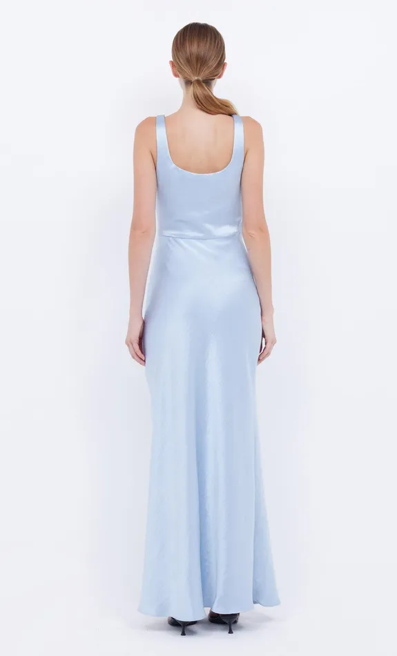 Bec Bridge Wedding Guest Women THE DREAMER SQUARE NECK DRESS 8211 DUSTY BLUE