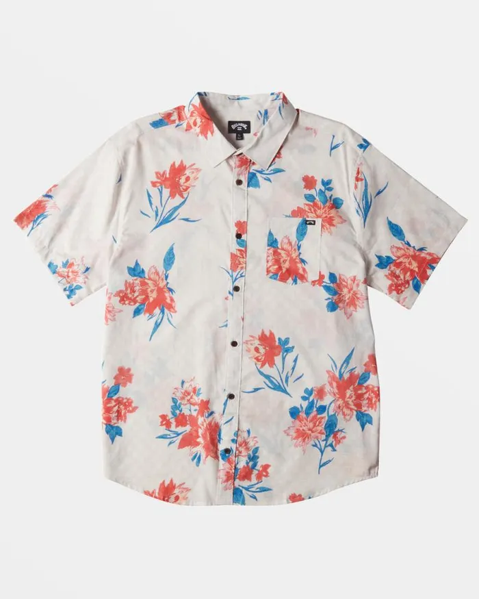 Billabong Boys039 Tops Boys Sundays Short Sleeve Shirt Nimbus Cloud 8211 Men