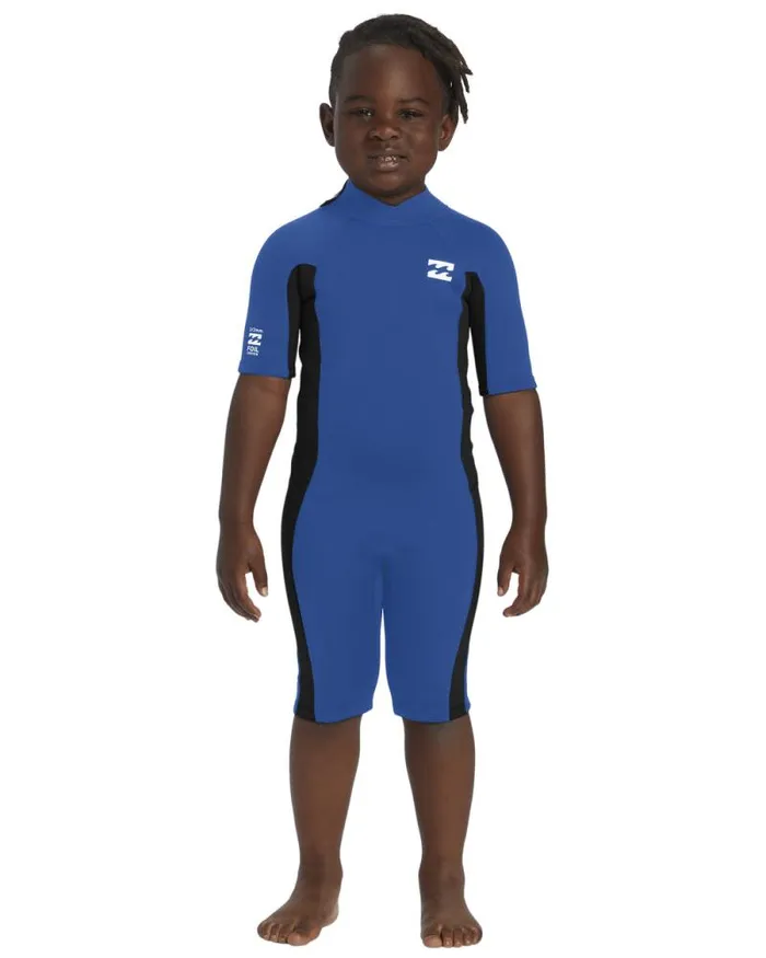 Billabong Boys039 Wetsuits Little Boys 2mm Foil Back Zip Short Sleeve Spring Wetsuit Mid Blue 8211 Men Billabong Boys039 Wetsuits Little Boys 2mm Foil Back Zip Short Sleeve Spring Wetsuit Mid Blue 8211 Men