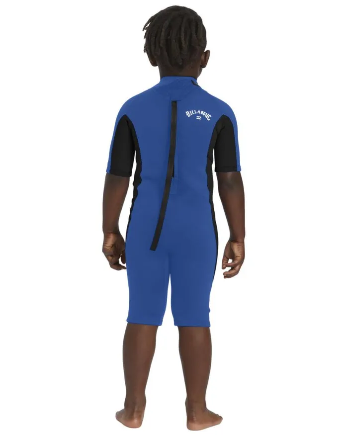 Billabong Boys039 Wetsuits Little Boys 2mm Foil Back Zip Short Sleeve Spring Wetsuit Mid Blue 8211 Men Billabong Boys039 Wetsuits Little Boys 2mm Foil Back Zip Short Sleeve Spring Wetsuit Mid Blue 8211 Men