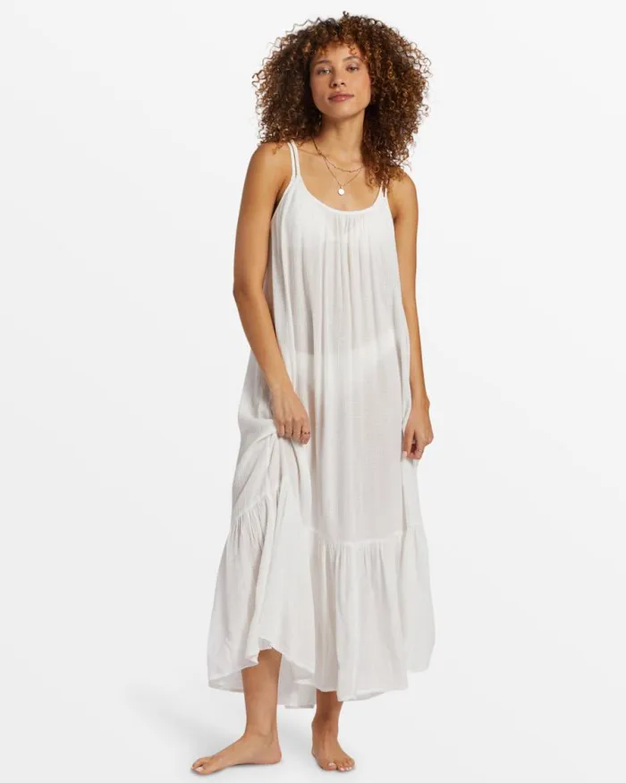 Billabong Cover Ups Blue Tides Beach Midi Dress Salt Crystal 8211 Women