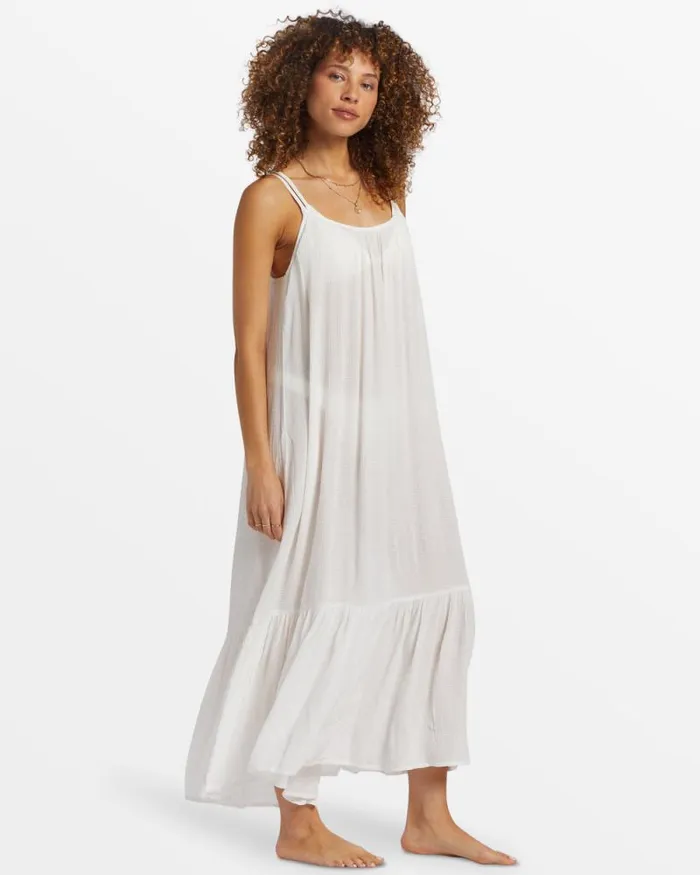 Billabong Cover Ups Blue Tides Beach Midi Dress Salt Crystal 8211 Women Billabong Cover Ups Blue Tides Beach Midi Dress Salt Crystal 8211 Women