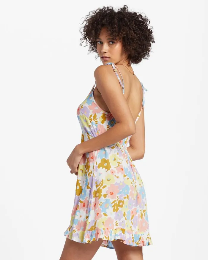 Billabong Dresses Heart Breaker Strappy Dress White Multi 8211 Women