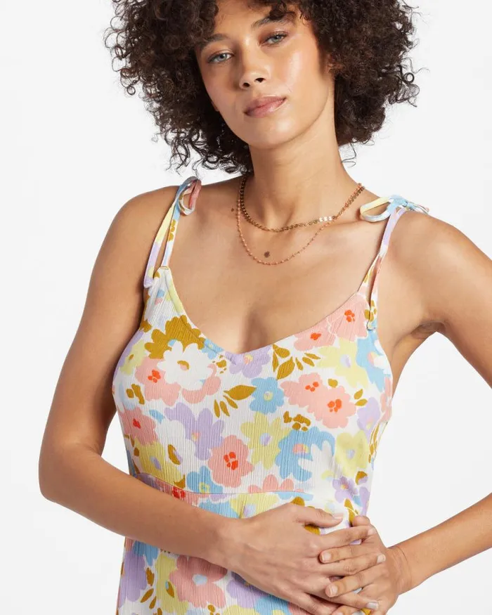 Billabong Dresses Heart Breaker Strappy Dress White Multi 8211 Women