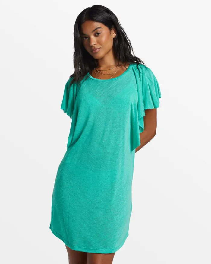 Billabong Dresses Out For Waves CoverUp Dress Tropical Green 8211 Women